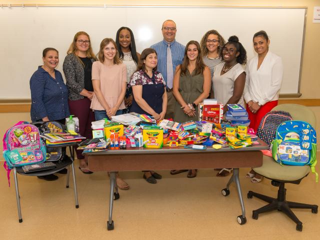 Early Childhood Education students take part in school supplies drive