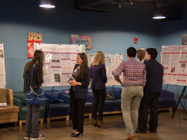 Biology students display research