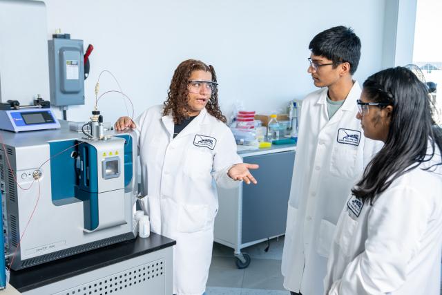 Kean students conduct research in a laboratory setting